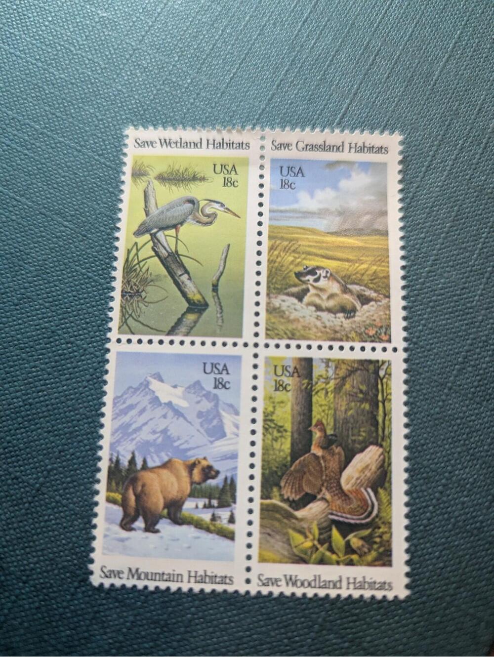 Scott #1924a Save Wildlife Habitats Block of 4 Stamps - MNH